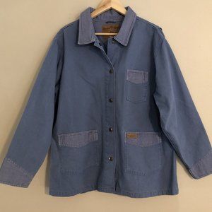 Powder River Outfitters Panhandle Slim Western Coat Jacket Light Blue Womens XL